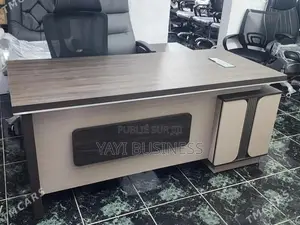 Bureau De Direction en Forme De L Avec Tiroir