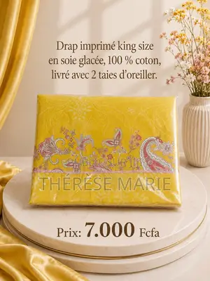 Drap De Lit Soie Glacé 100% Coton