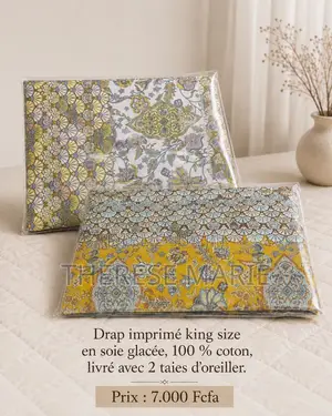Drap De Lit Soie Glacé 100% Coton