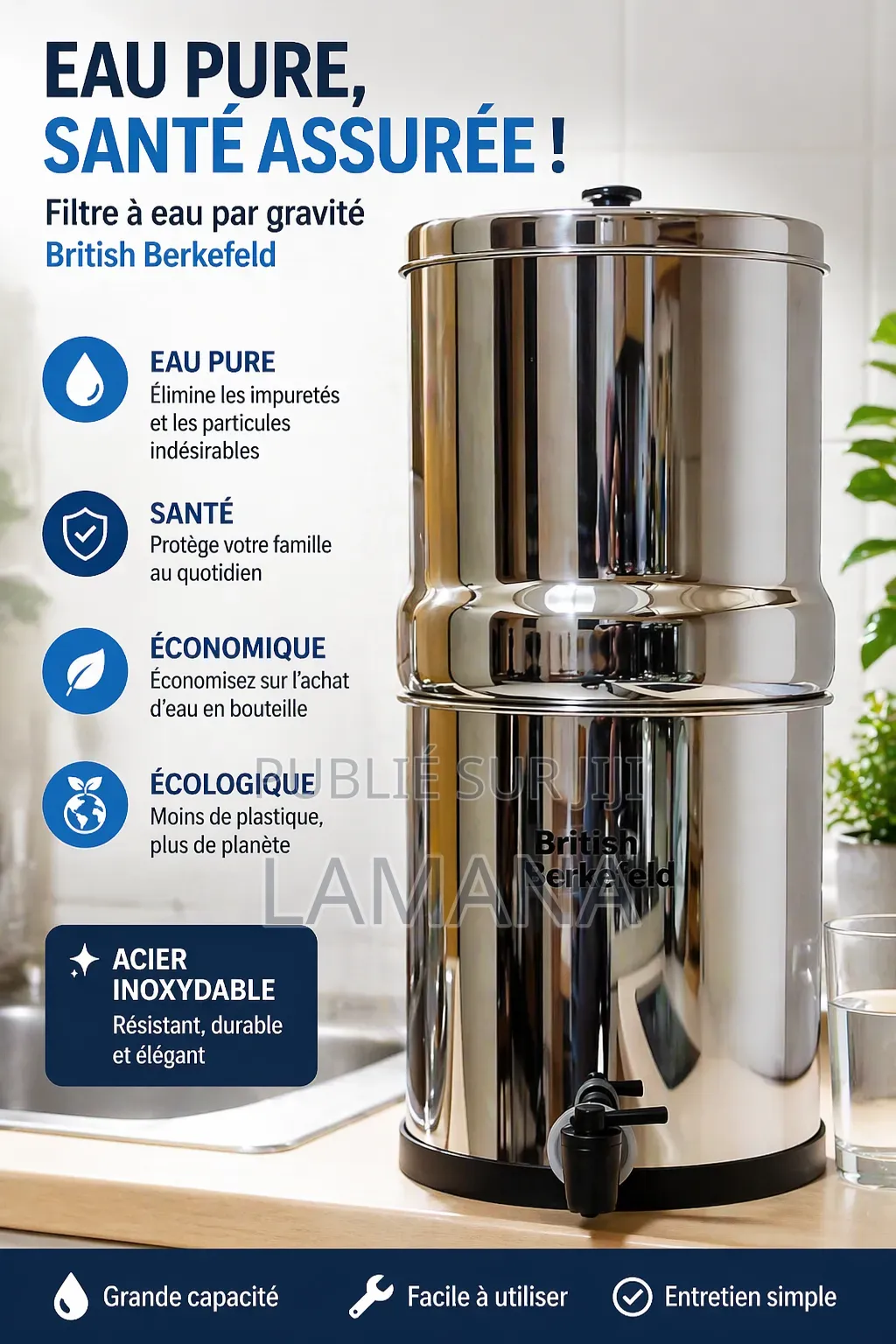 Filtre À Eau en Inox 9 Litres