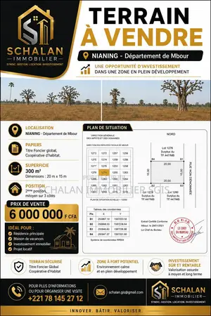 Terrain À Vendre À Nianing – Mbour