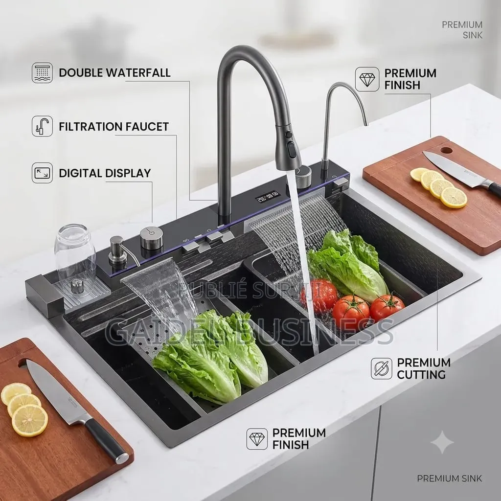 Évier De Cuisine Intelligent Et Multifonction en Acier