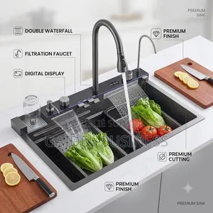 Évier De Cuisine Intelligent Et Multifonction en Acier