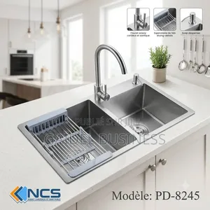 Évier De Cuisine Double Bac Premium – Modèle PD-8245