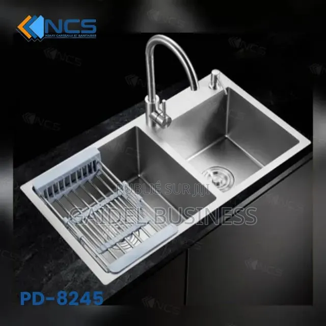 Évier De Cuisine Double Bac Premium – Modèle PD-8245