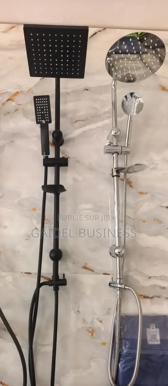 Colonne De Douche Thermostatique Moderne – Design Épuré Blanc Noir