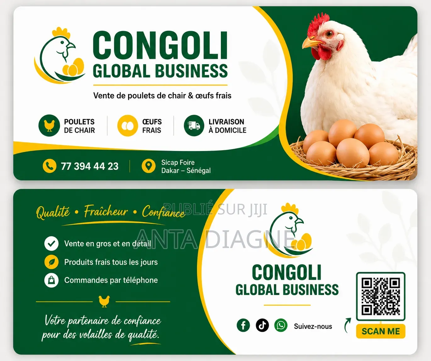 Poulet De Chair Et Oeufs
