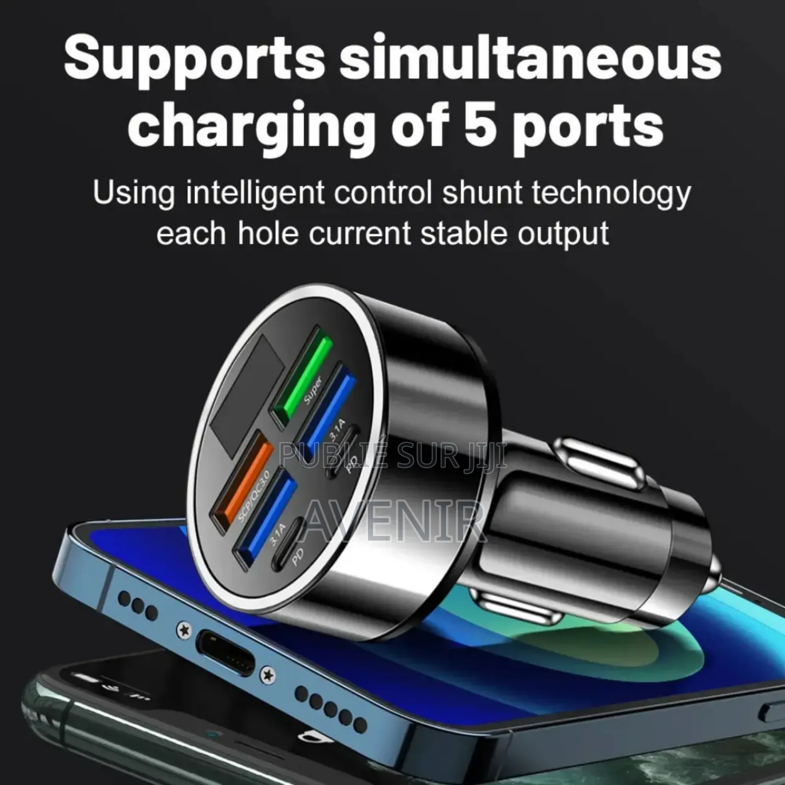 Chargeur Rapide USB Multiports Pour Voiture
