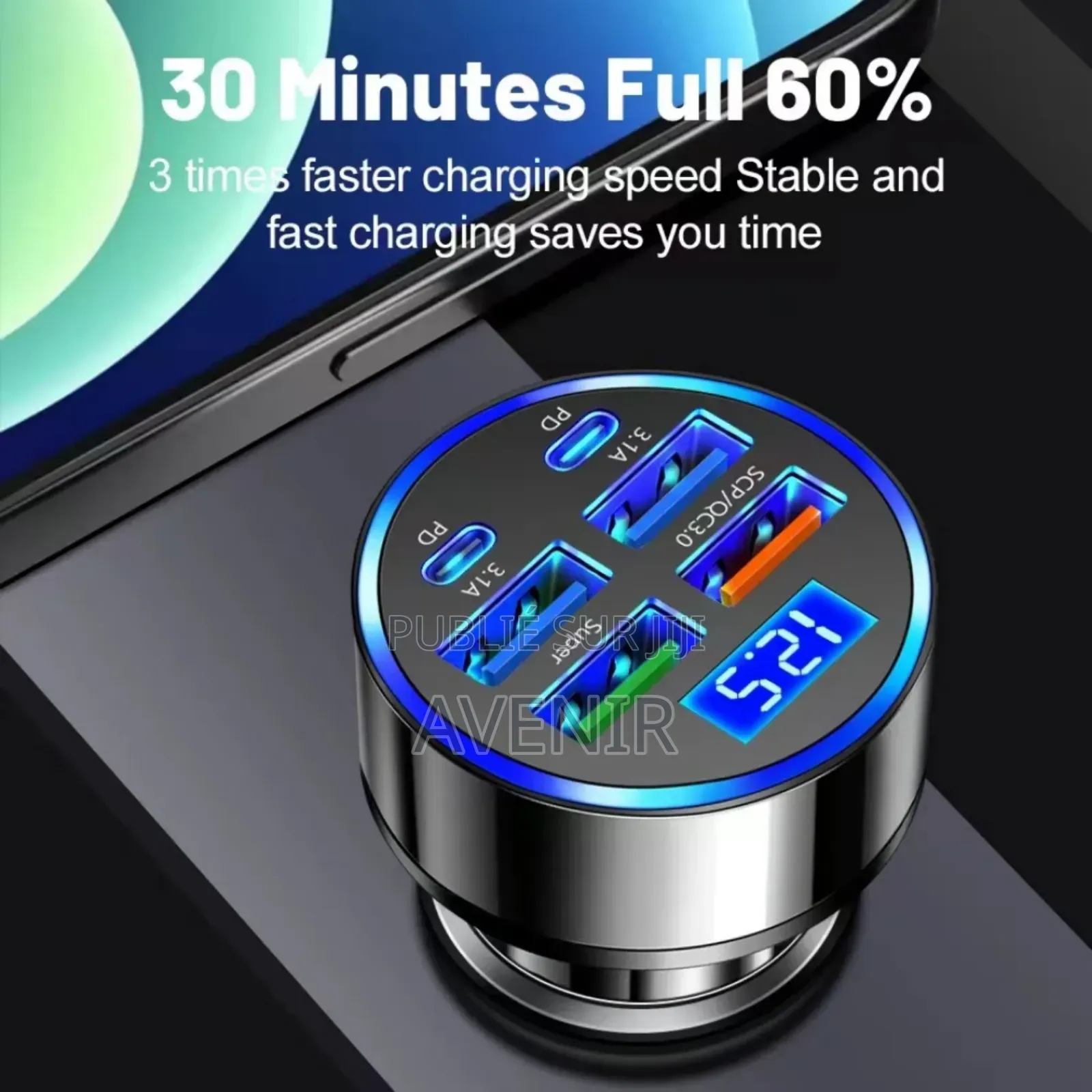 Chargeur Rapide USB Multiports Pour Voiture