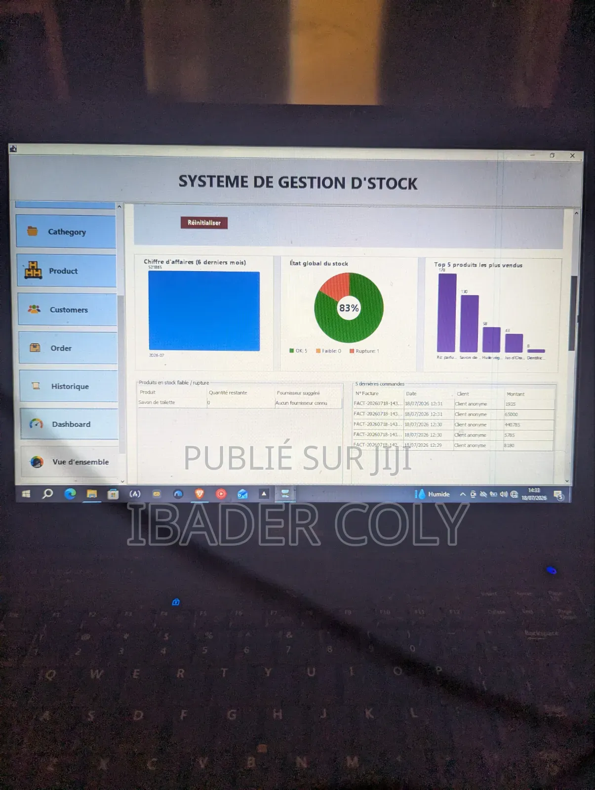 Application De Gestion Stock "Burrok"