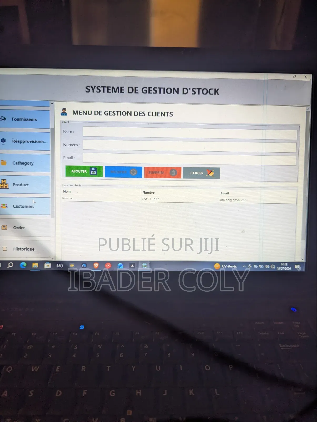 Application De Gestion Stock "Burrok"
