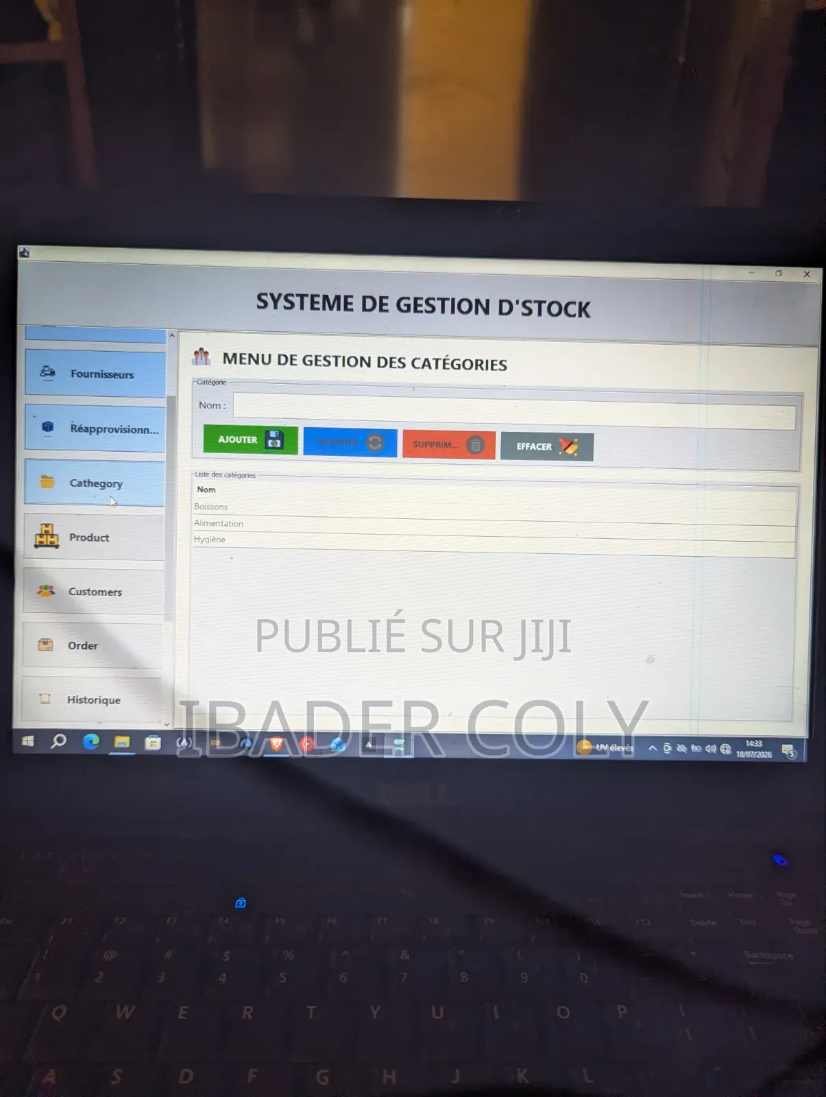 Application De Gestion Stock "Burrok"
