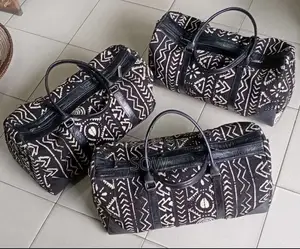 Sac De Voyage Original Bogolan Et Cuir