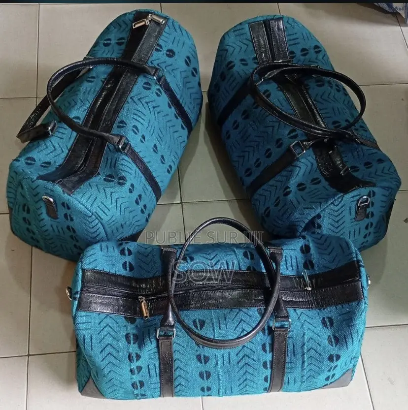 Sac De Voyage Original Bogolan Et Cuir