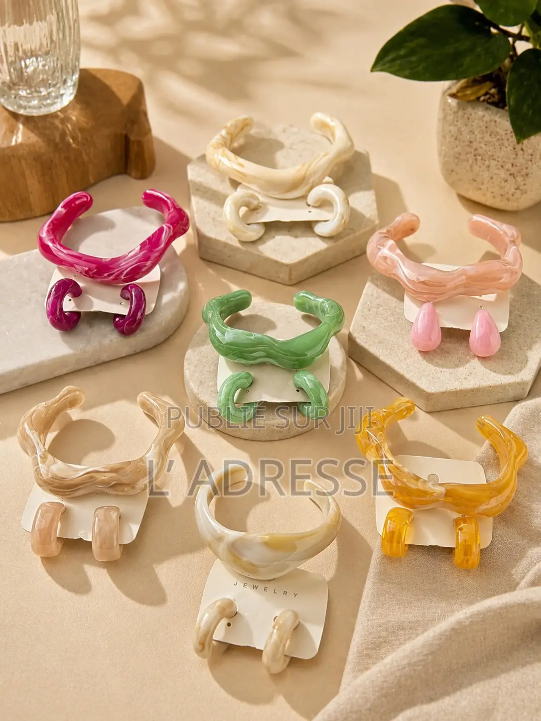 Ensemble Bracelet Et Boucles D’oreilles (2pcs Minimum Au Choix)