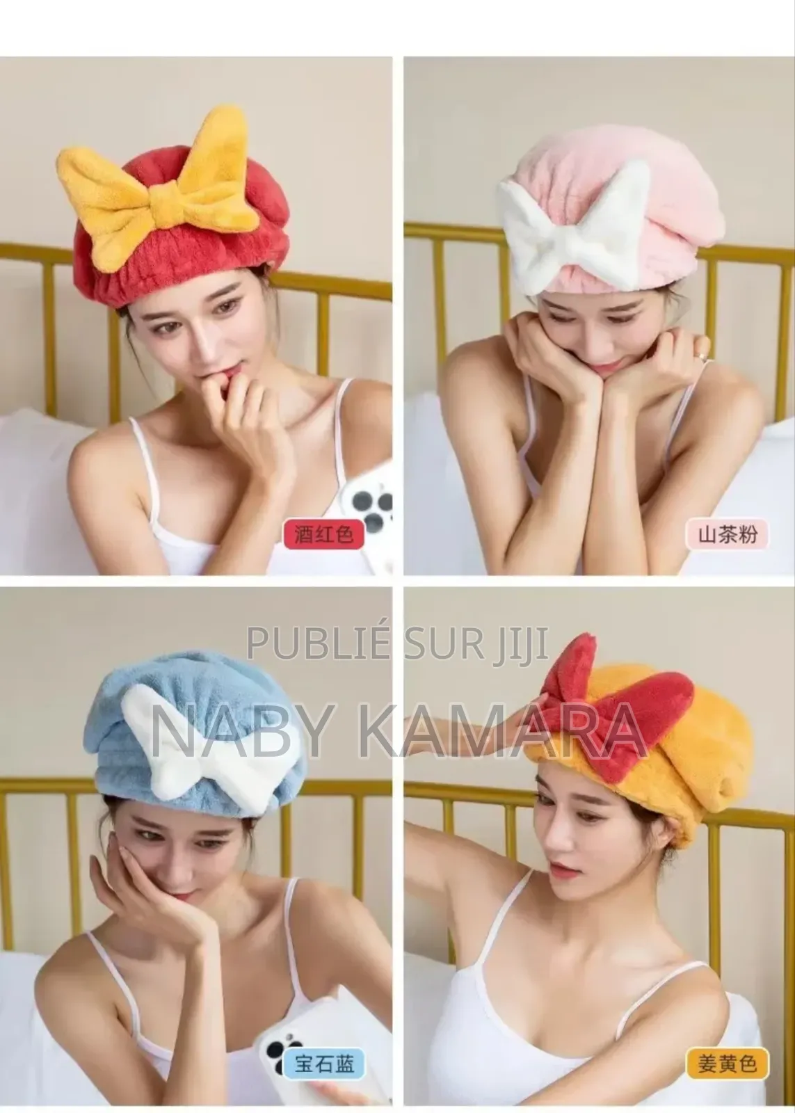 Bonnet De Séchage De Cheuveux en Coton