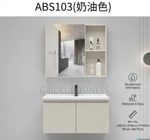 Ensemble Meuble Salle De Bain Suspendu Avec Miroir Rangement