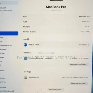 Nouveau Apple MacBook Pro 2026 M5 Pro 16GB Apple M5 Pro SSD 512GB