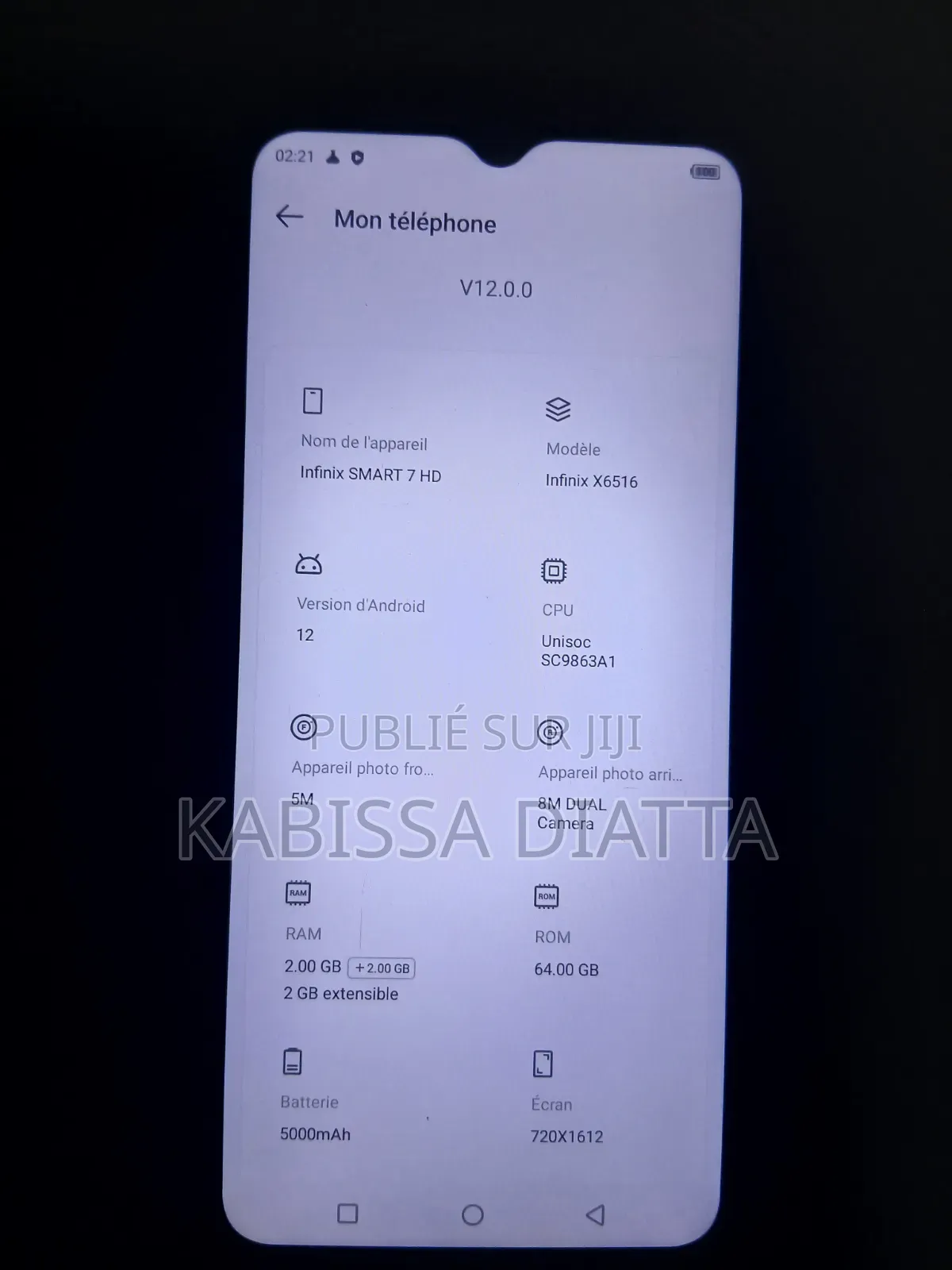 Infinix Smart 7 HD 64 GB Bleu