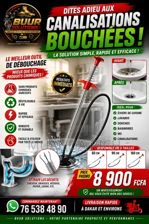 Bouché Jeexna - Déboucheur Canalisation Professionnel Ultra Efficace