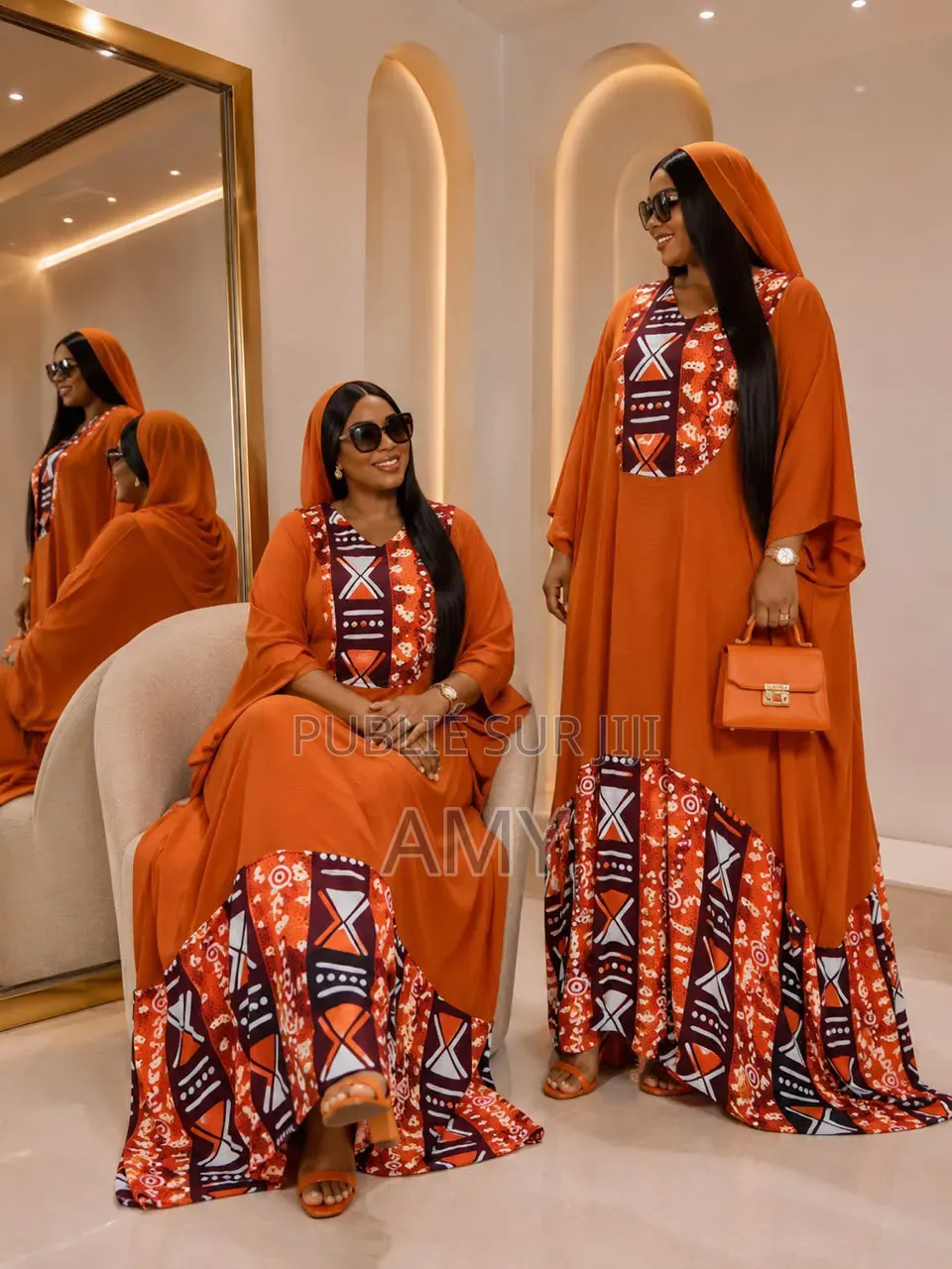 Robe Grande Dame Été Avec Foulard