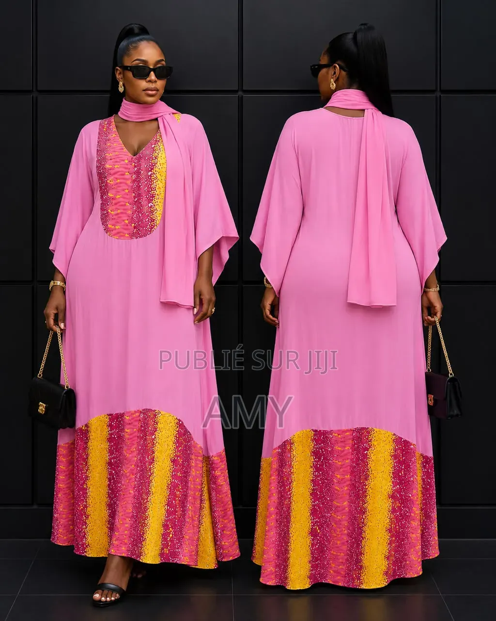 Robe Grande Dame Été Avec Foulard