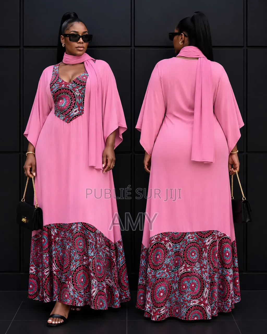 Robe Grande Dame Été Avec Foulard