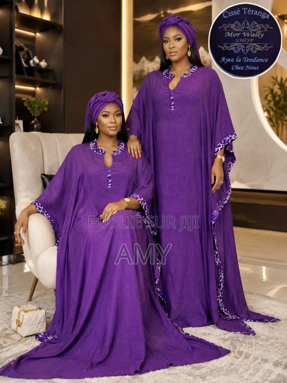 Robe Grande Dame Été Avec Foulard