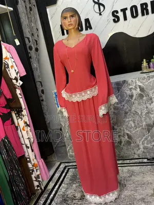 Ensemble 2 Pieces Jupe en Saumo Corail