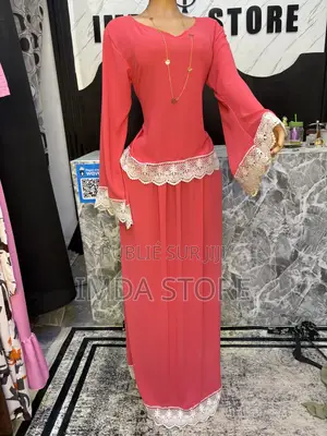 Ensemble 2 Pieces Jupe en Saumo Corail