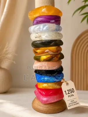 Bracelet Résine Acrylique — Lot De 2, Coloré, Tendance