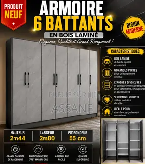 Armoire Neuf 6battants Laminè