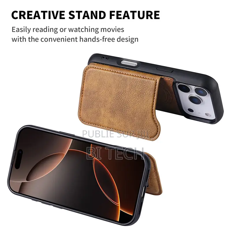 Coque Cuir Avec MagSafe Pour iPhone SamSung