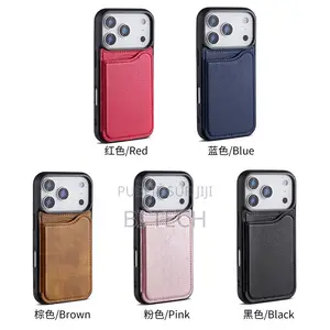 Coque Cuir Avec MagSafe Pour iPhone SamSung