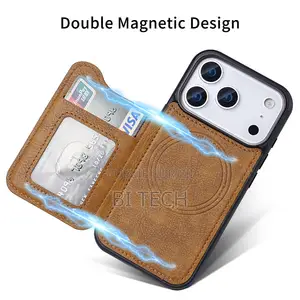 Coque Cuir Avec MagSafe Pour iPhone SamSung