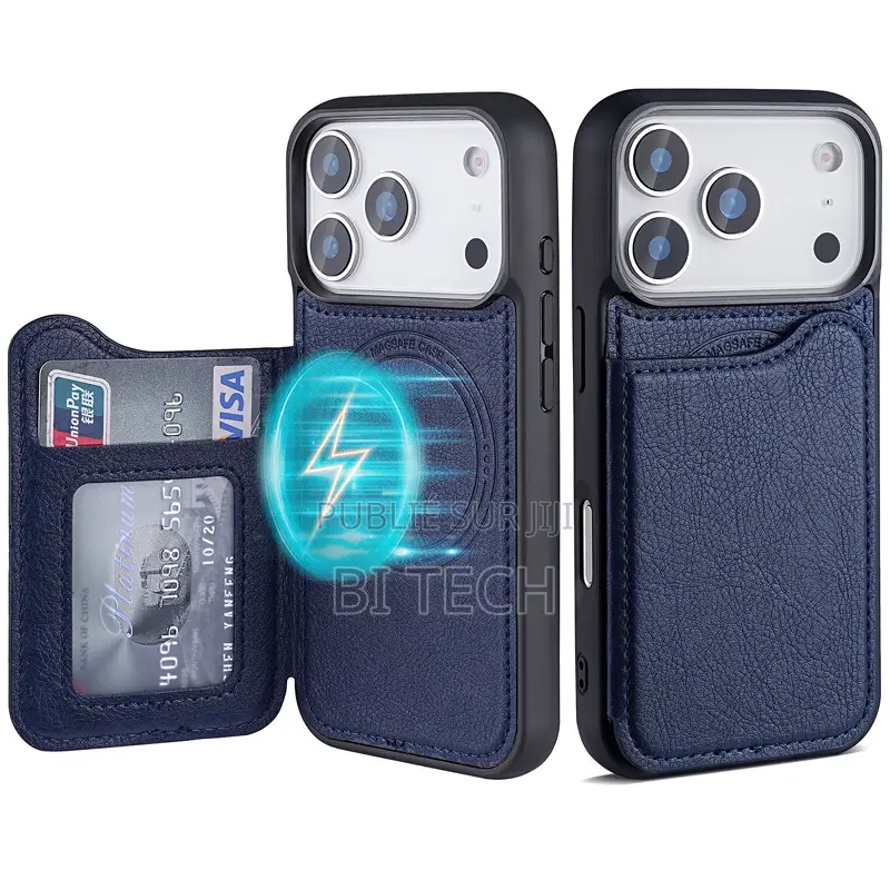 Coque Cuir Avec MagSafe Pour iPhone SamSung