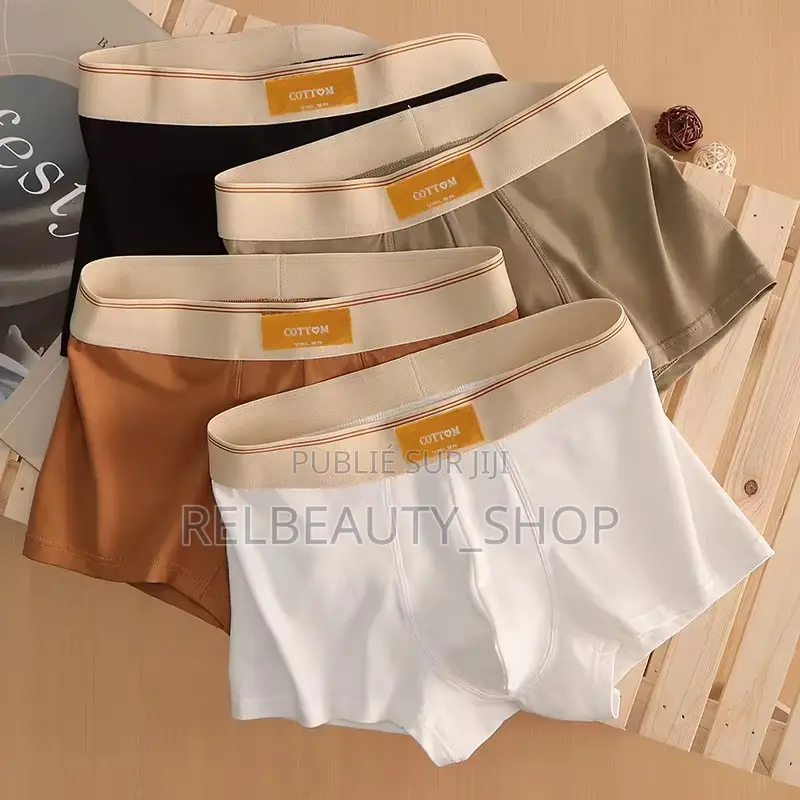 Lot De 4 Sous Vêtements Pour Hommes Tissu Coton Qualité Premium