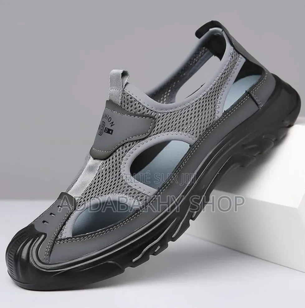 Sandales Respirantes Pour Homme, Chaussons Demi-Ouverts Décontractés