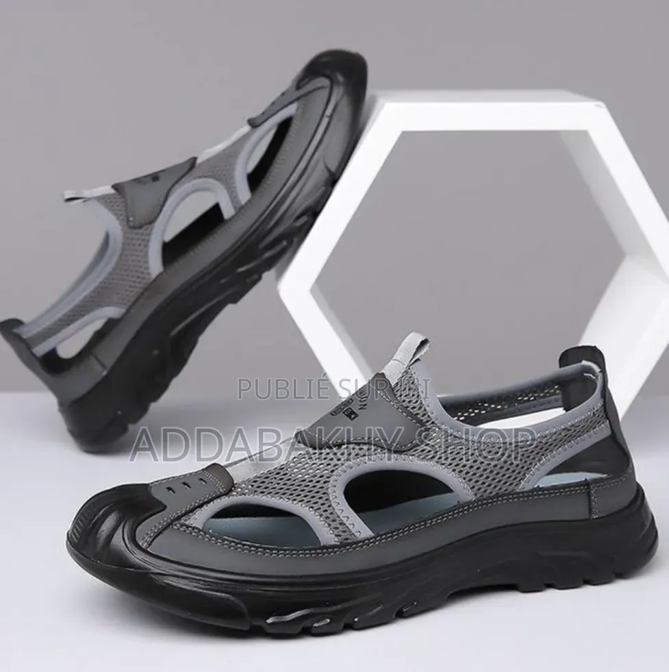 Sandales Respirantes Pour Homme, Chaussons Demi-Ouverts Décontractés