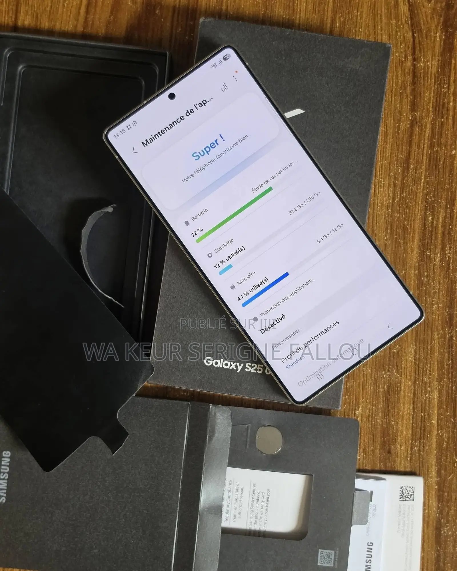 Nouveau Samsung Galaxy S25 Ultra 256 GB Doré