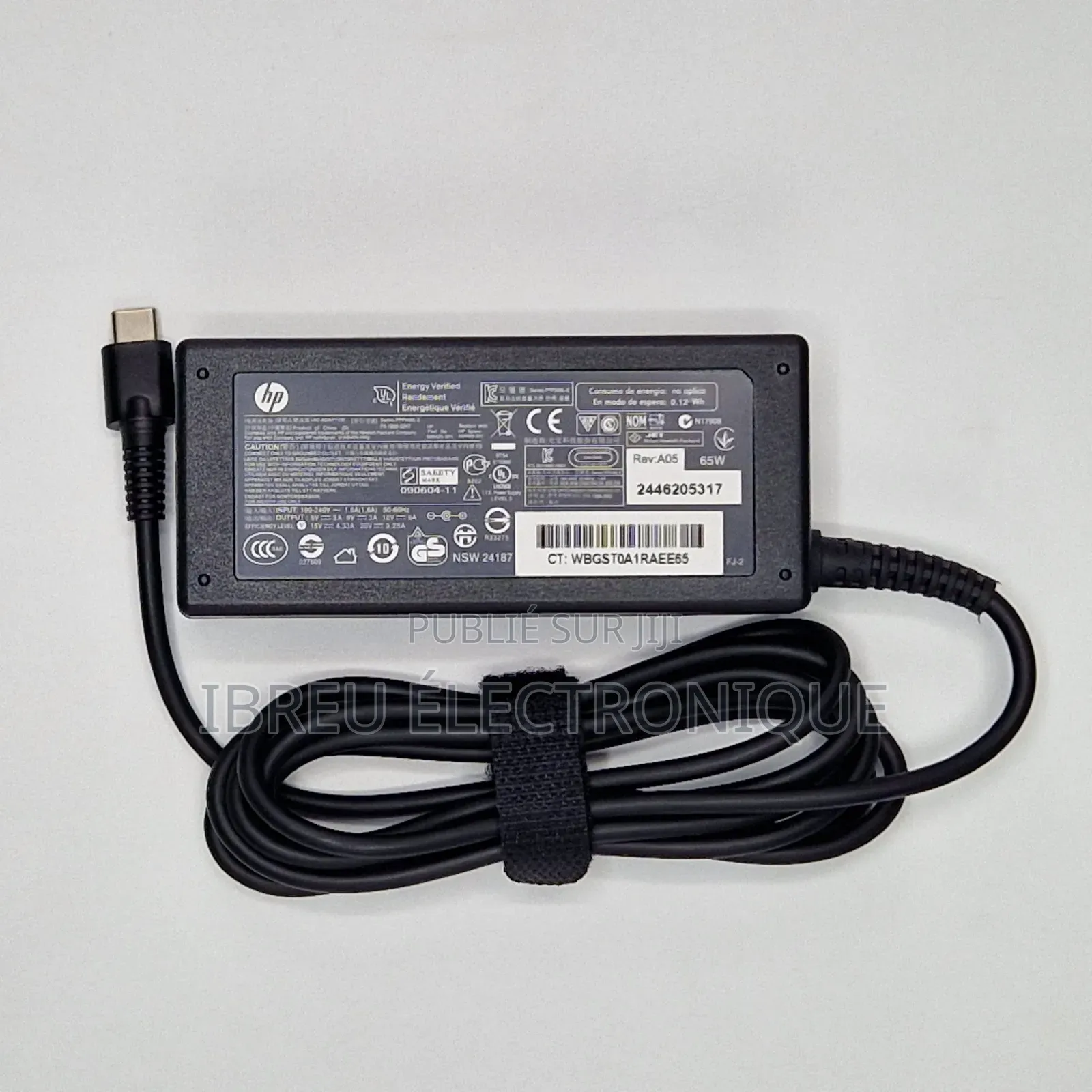 Chargeur Ordinateur HP Type C Original Neuf 65W /20v 3,25A –