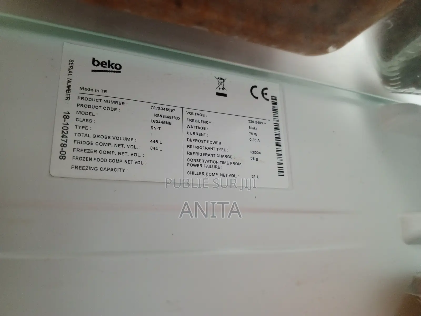 Frigidaire Beko 445l