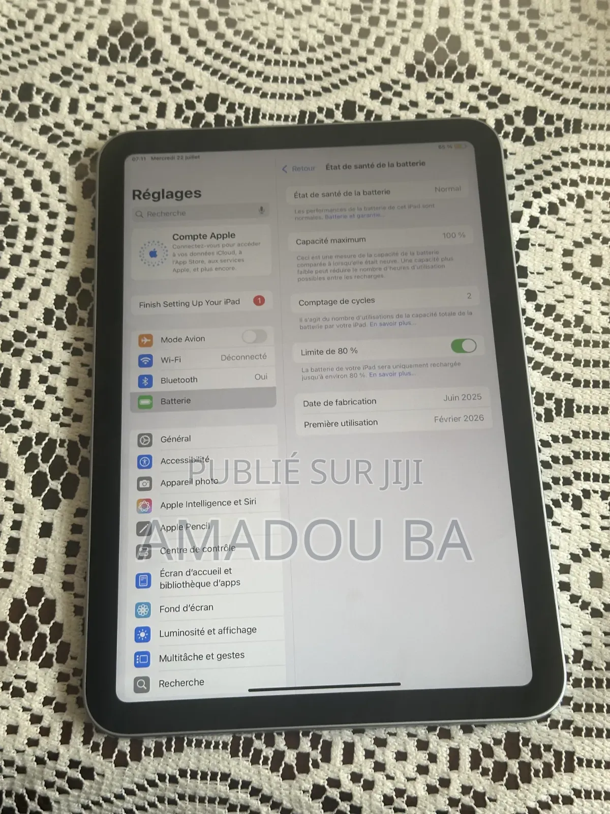 Nouveau Apple iPad mini 7 128 GB Gris