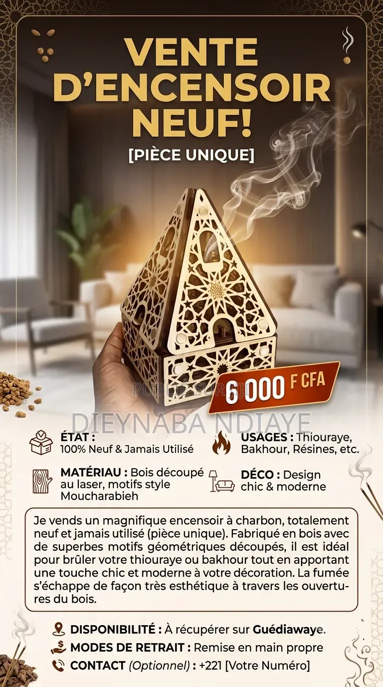 Encensoir À Charbon Décoratif 6000