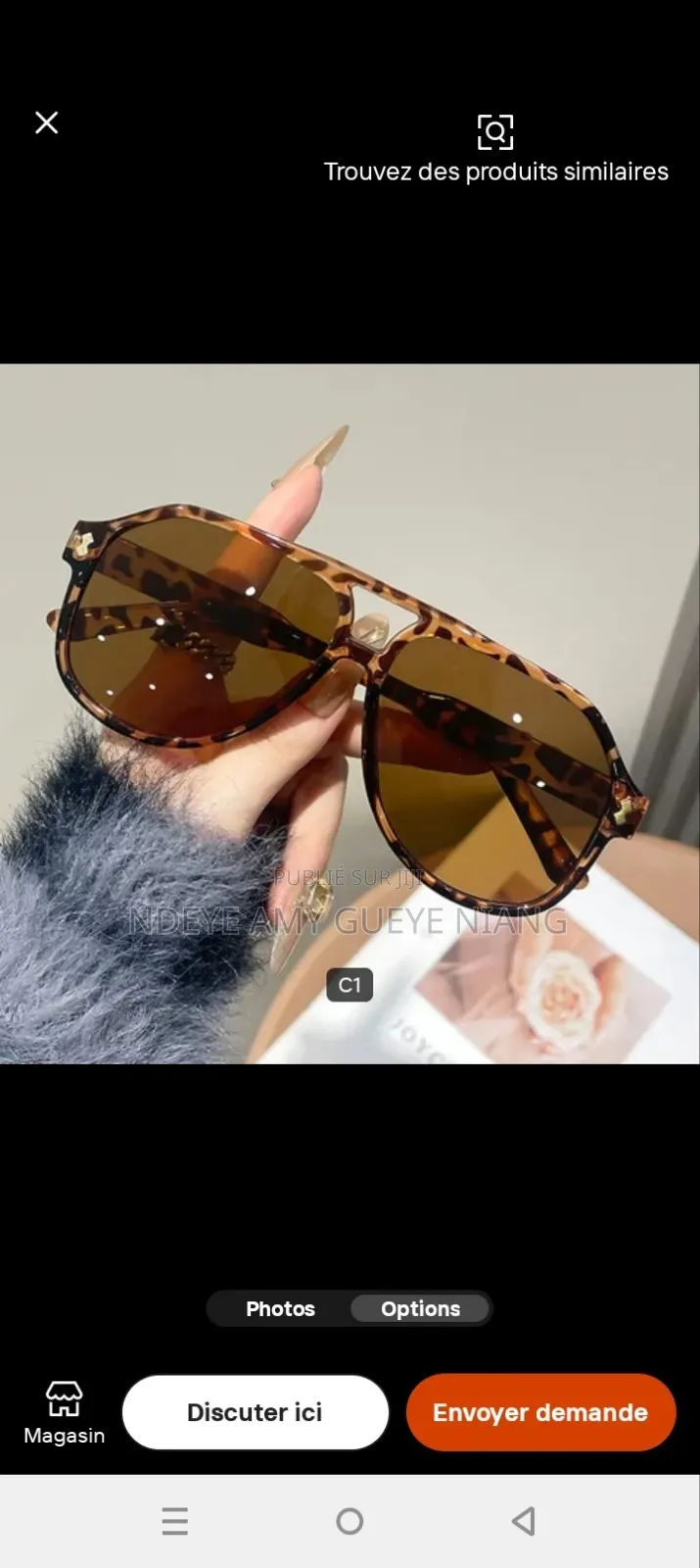 Lunette De Soleil Sunglass by YMA ADAM