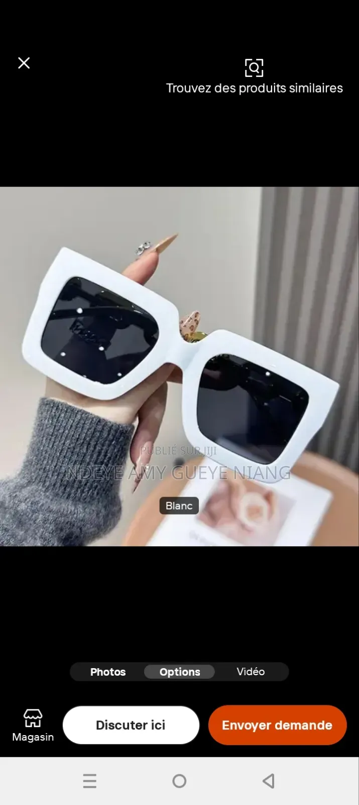 Lunette De Soleil Sunglass by YMA ADAM
