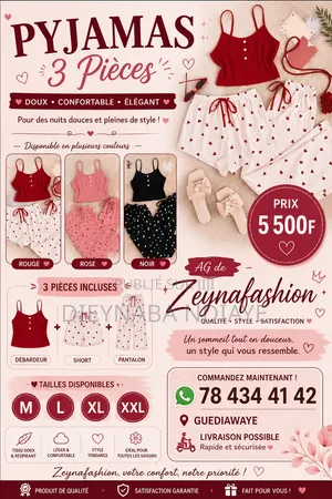 Pijama 3pieces Coton 5500f