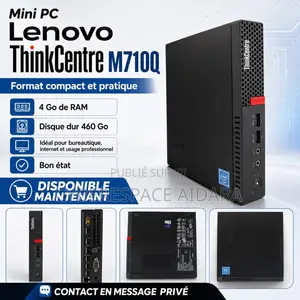 Ordinateur de bureau Lenovo ThinkCentre M710 4GB Intel Xeon SSD 500GB