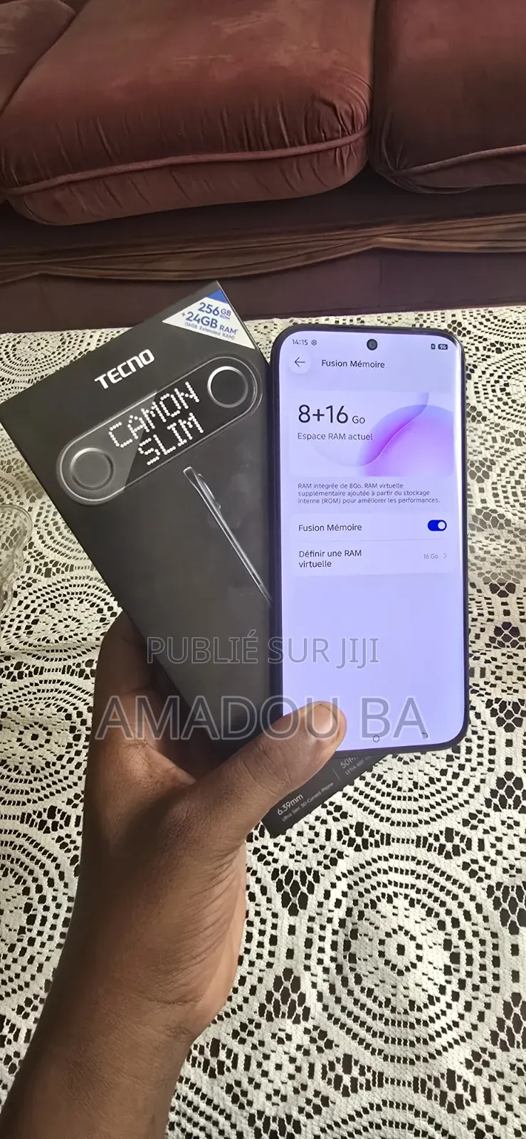 Nouveau Tecno Camon Slim 256 GB Noir