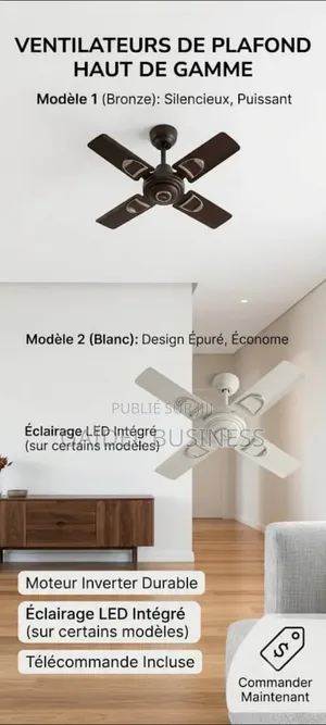 Ventilateur De Plafond 4 Pales – Puissant, Élégant Et Silencieux
